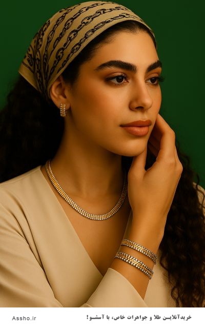 دستبند رولکس زنانه نگیندار الماس لاکچری دو رنگ